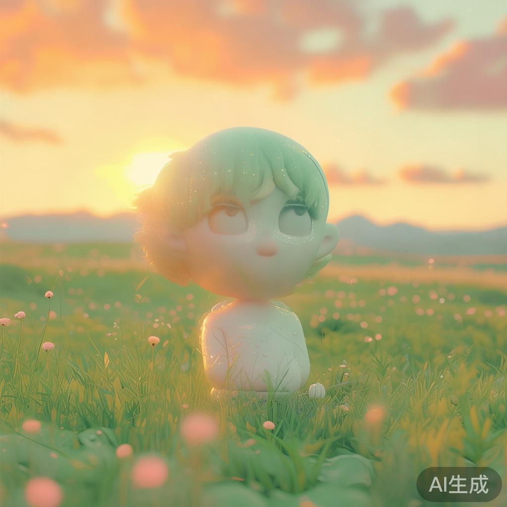淡雅背景图片：卡通落影轻伤漫