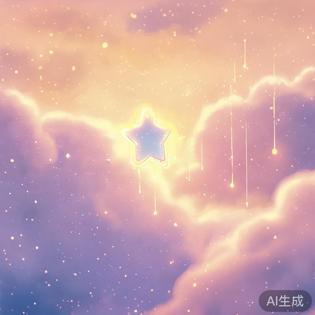 卡通软糖背景图片，风裹星光掉眼泪