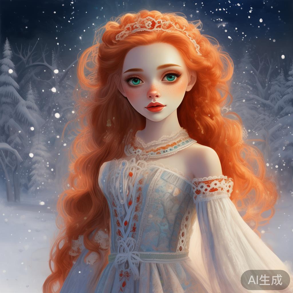 唯美俄系美女卡通图片
