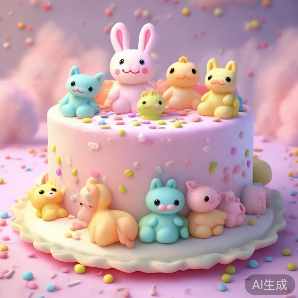 萌系卡通蛋糕图片