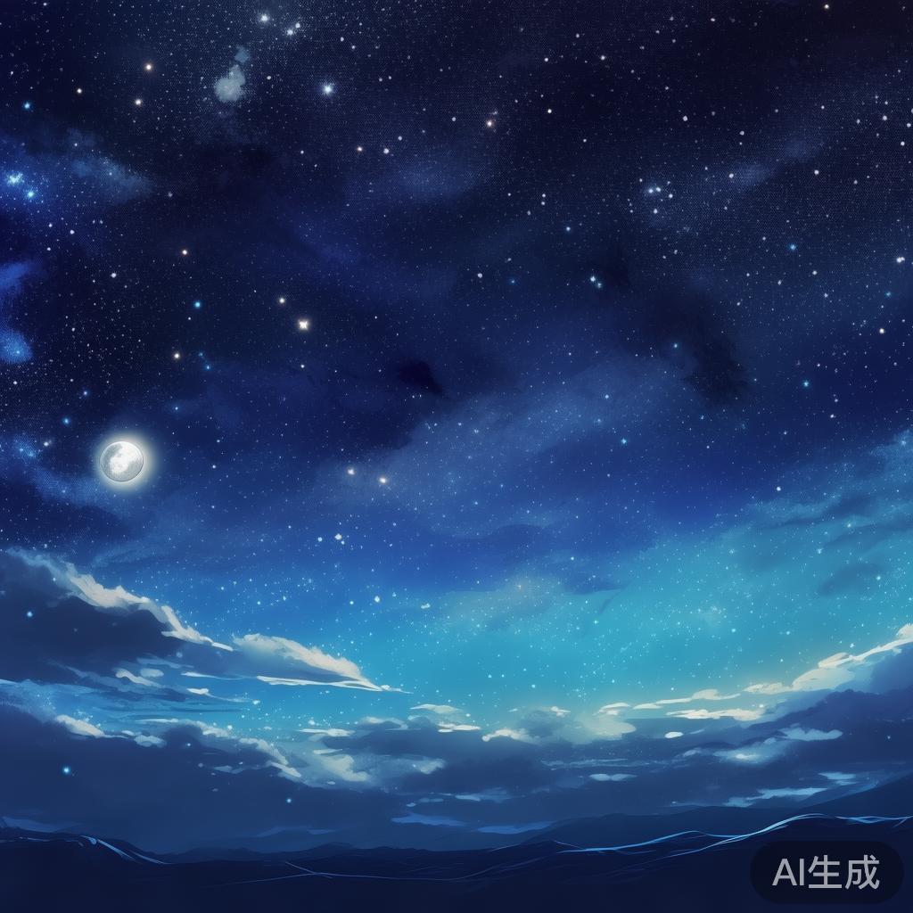 卡通星眠，高清星空伤感图片