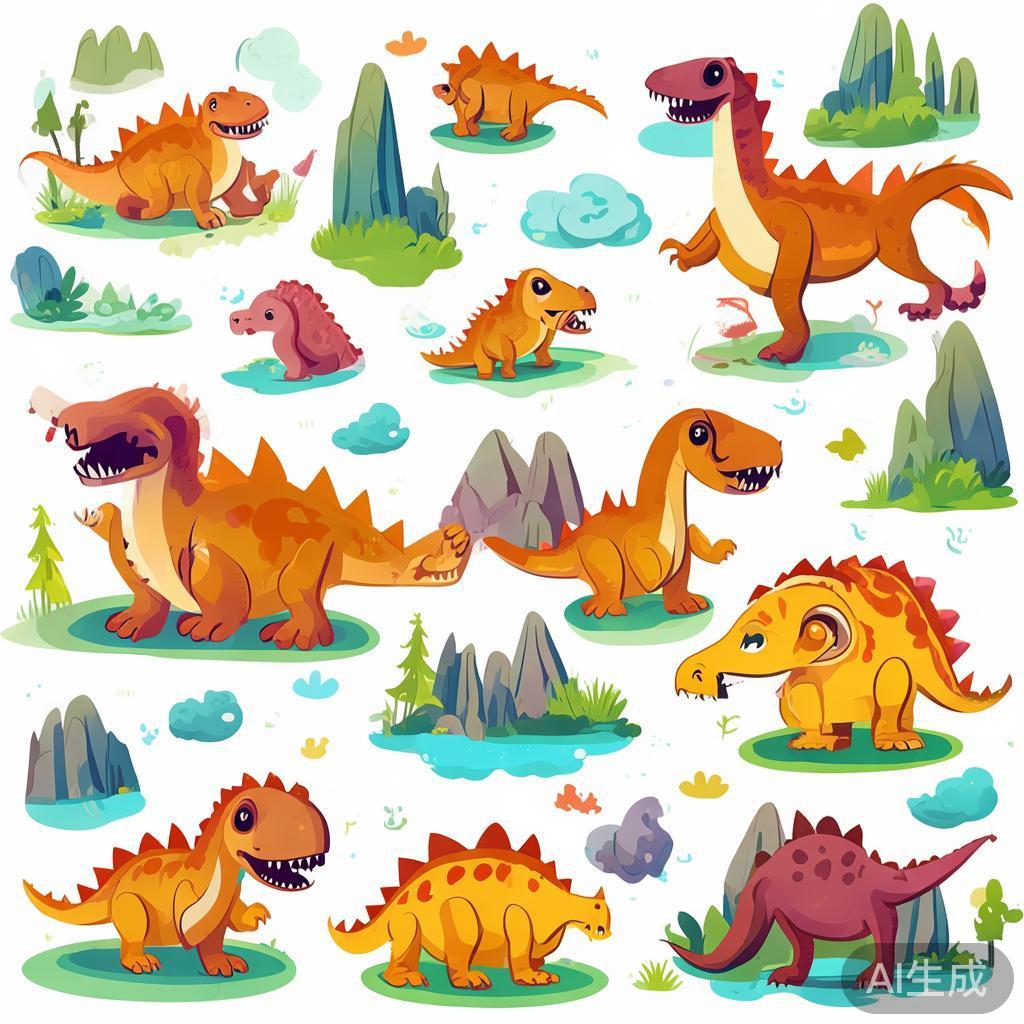 恐龙简笔画卡通图片大全