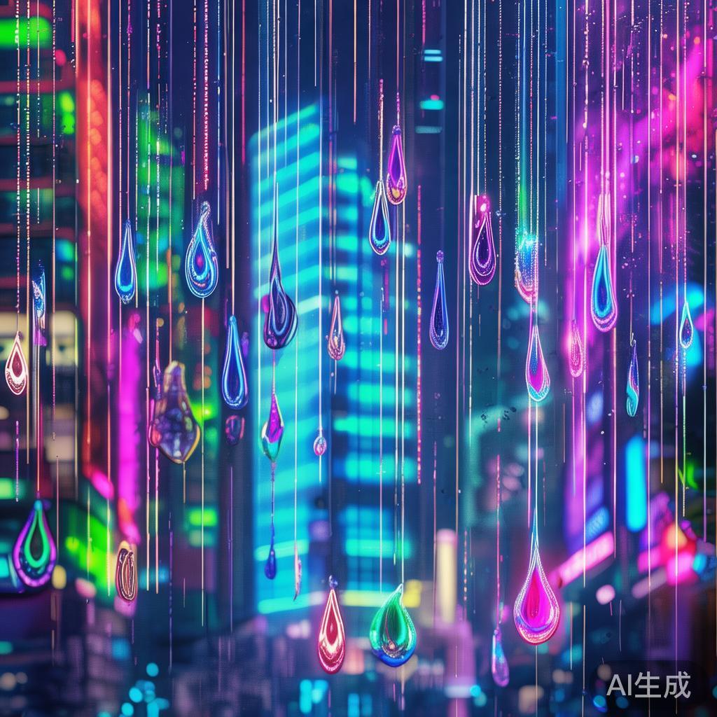 赛博卡通霓虹雨图片集