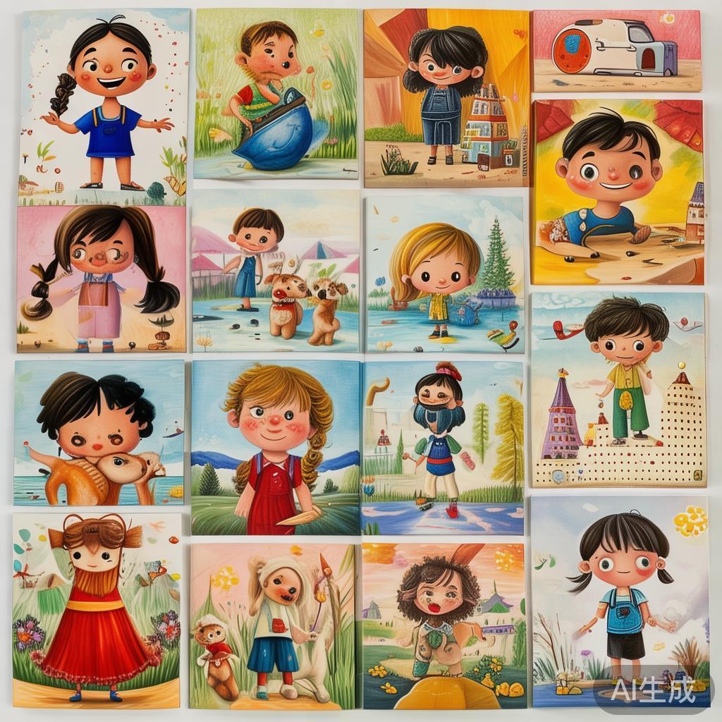 萌趣暖心儿童画图片大全