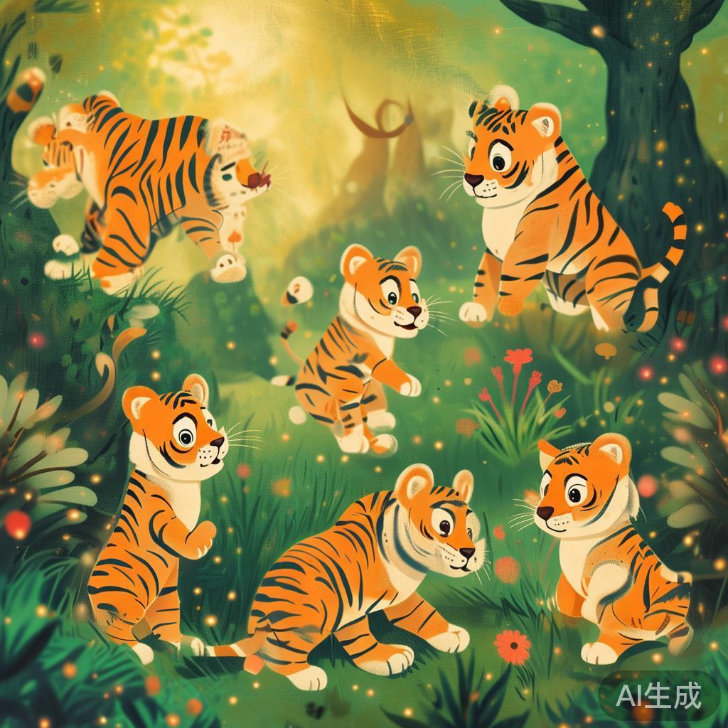 唯美萌虎卡通图片大全