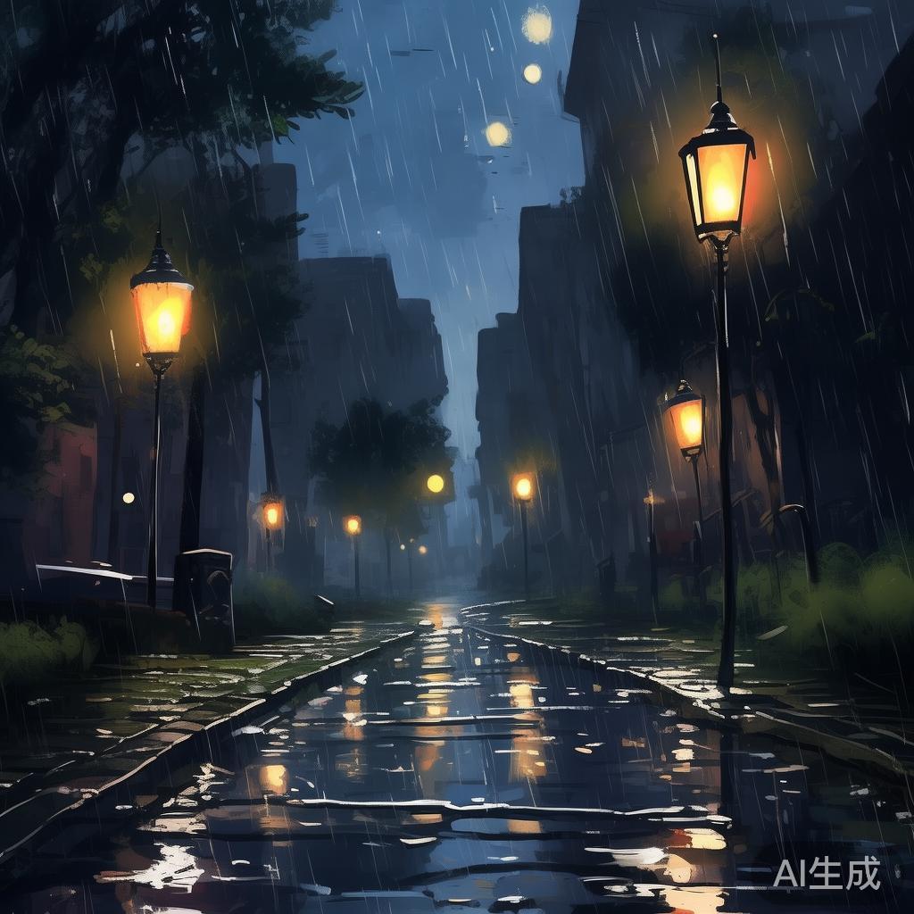 青蛙卡通图片：雨夜的独白