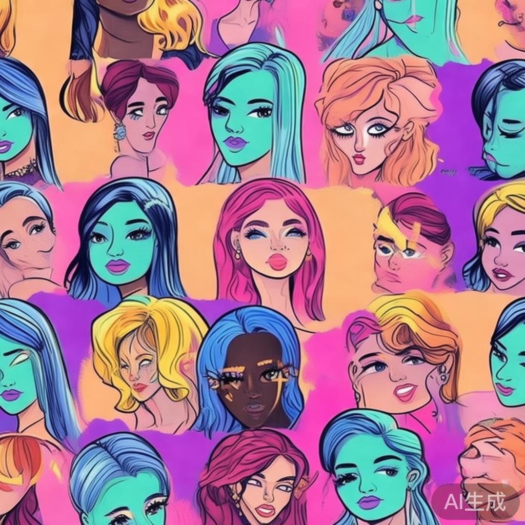 高清美女图片库·卡通素描手绘图片