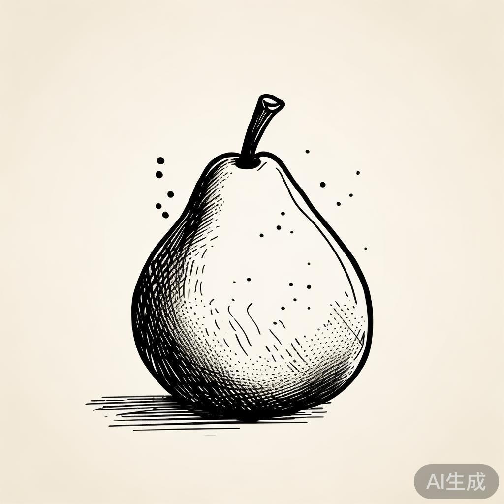 卡通素描梨子简笔画图片