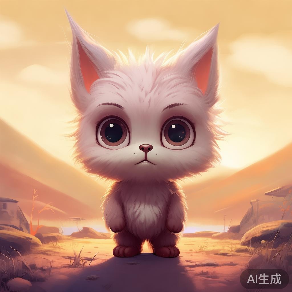卡通图片可爱独留伤感背影
