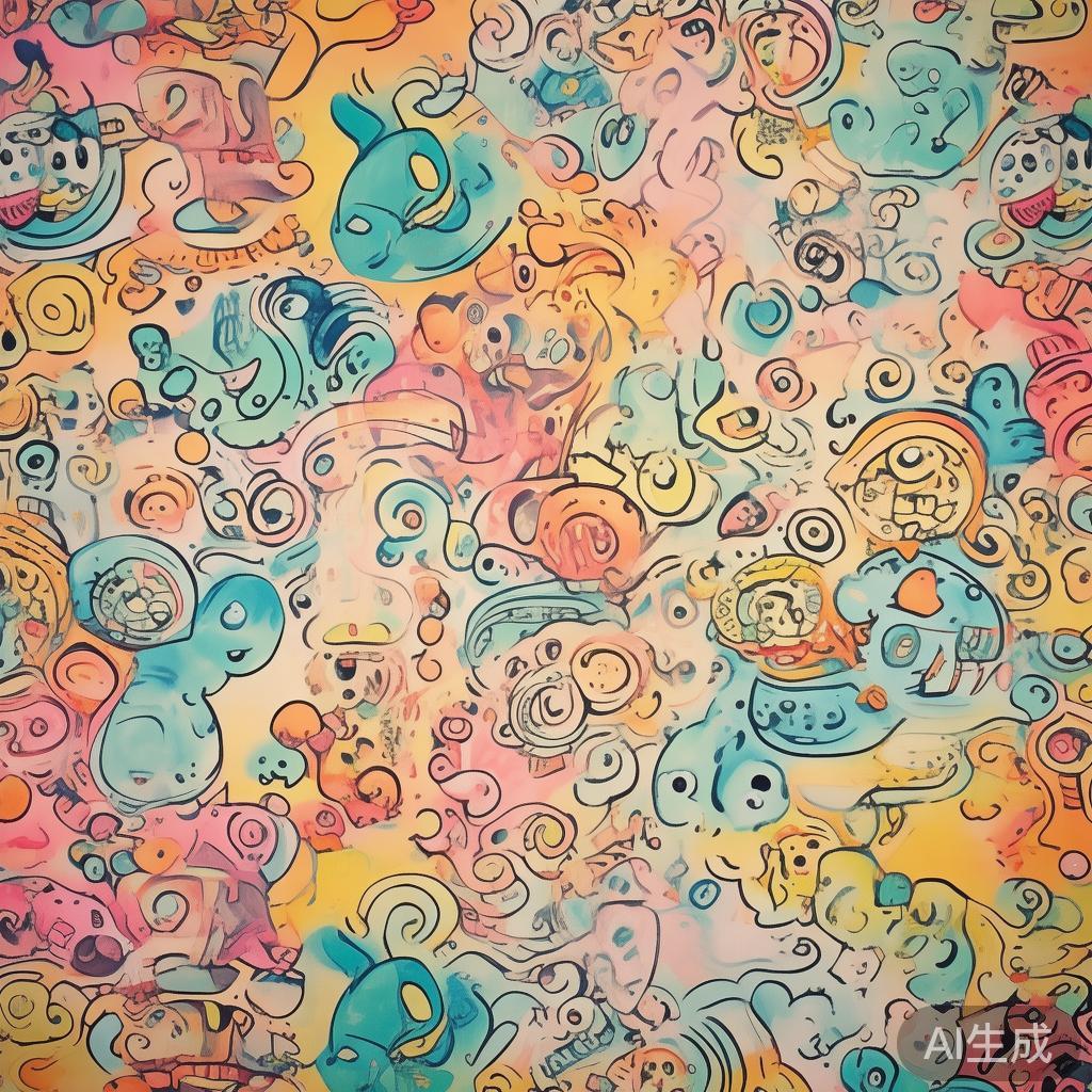 褪色卡通壁纸图片