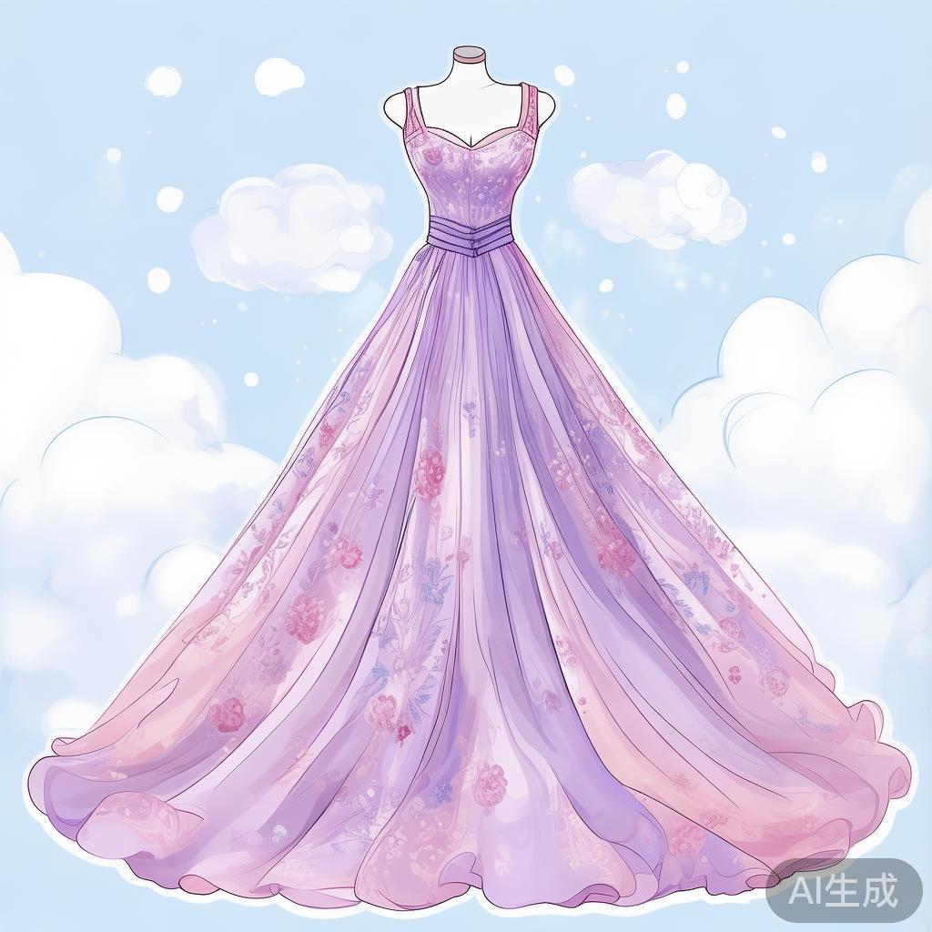 卡通唯美衣服图片简笔画