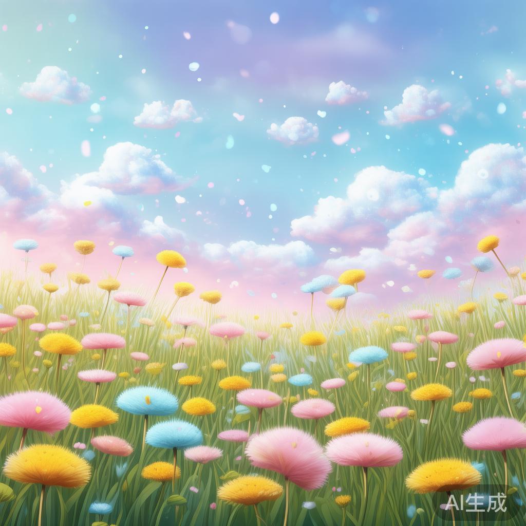 卡通蒲公英唯美全图图片