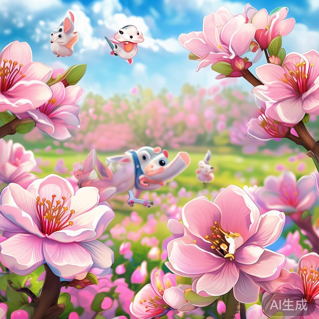 桃花卡通图片大全萌图
