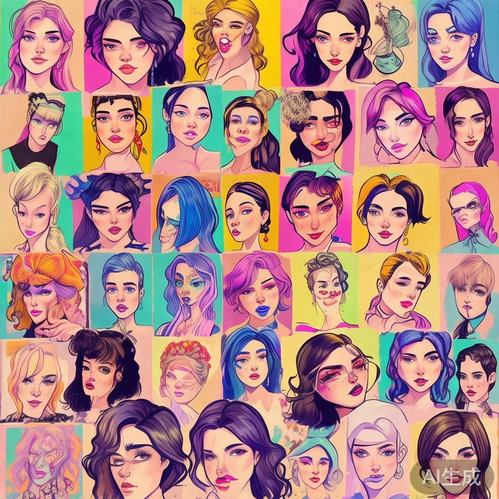 卡通素描美女图片壁纸大全
