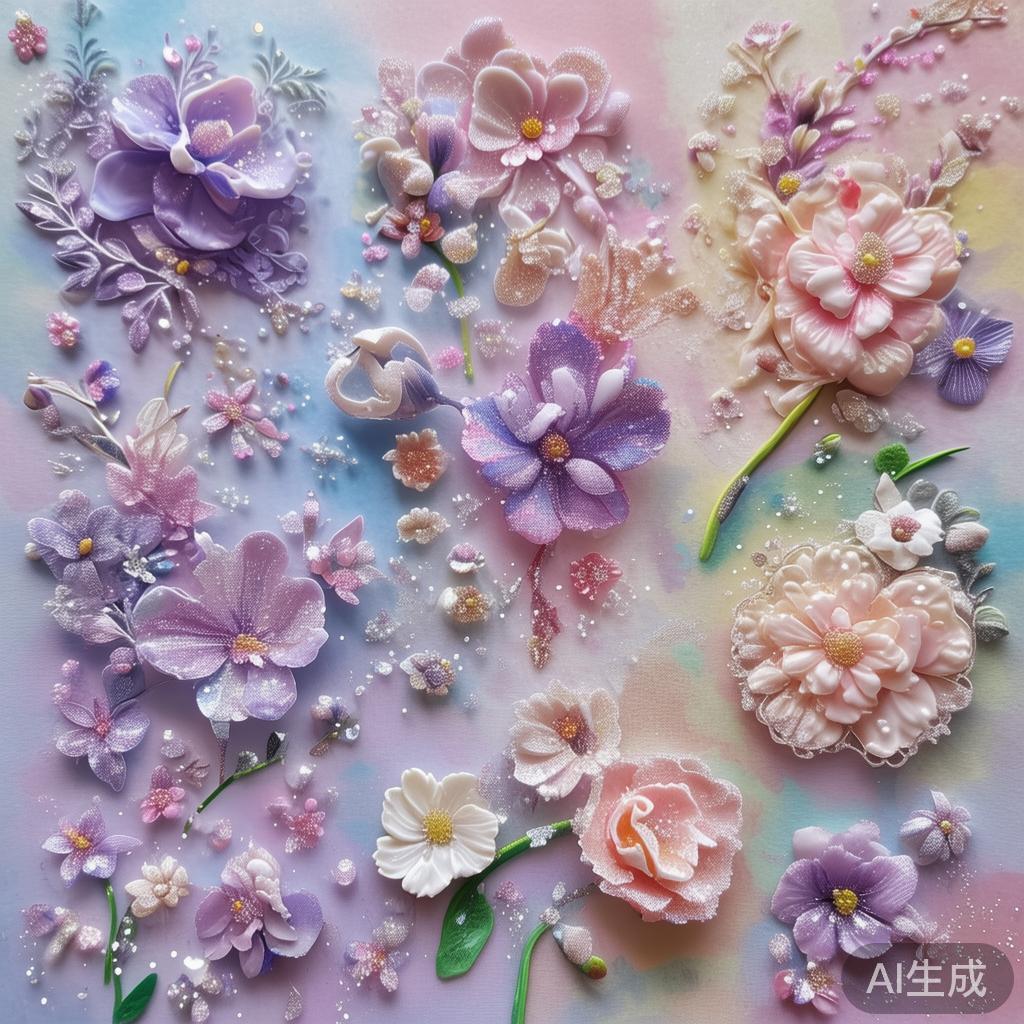 糖霜纹身图片大全：雾光花梦