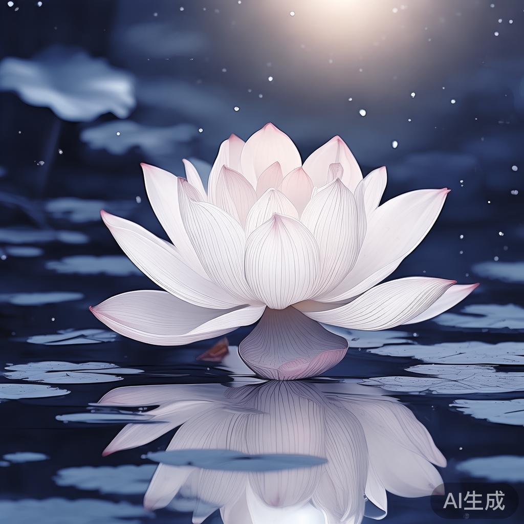 梦幻荷花图片唯美素描
