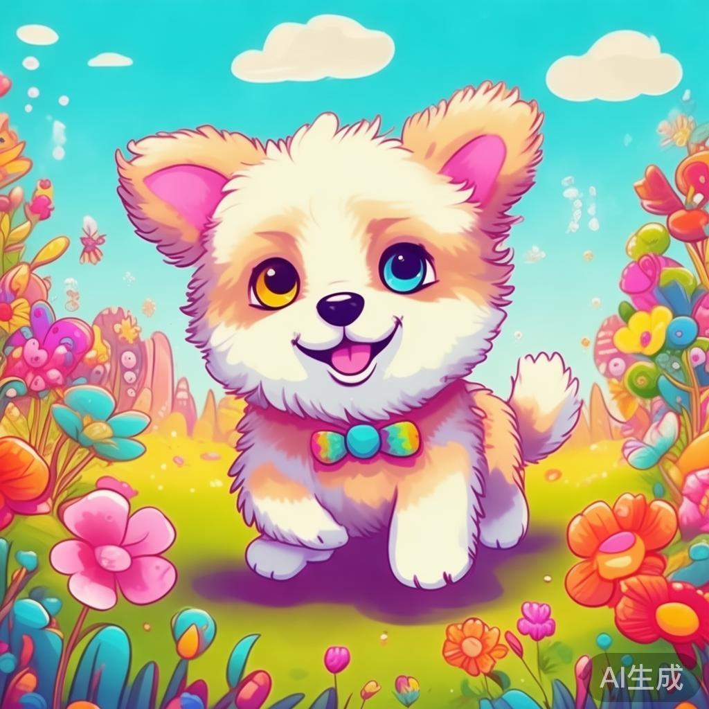 萌系可爱狗狗动漫图片