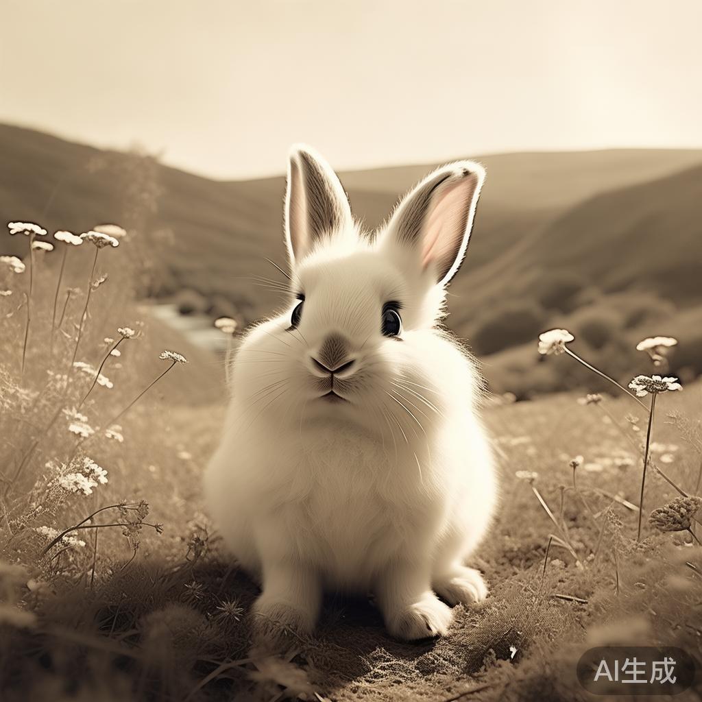 可爱小兔旧时光图片
