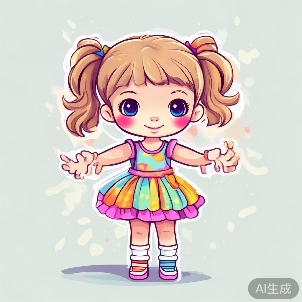 可爱萝莉卡通素描图片