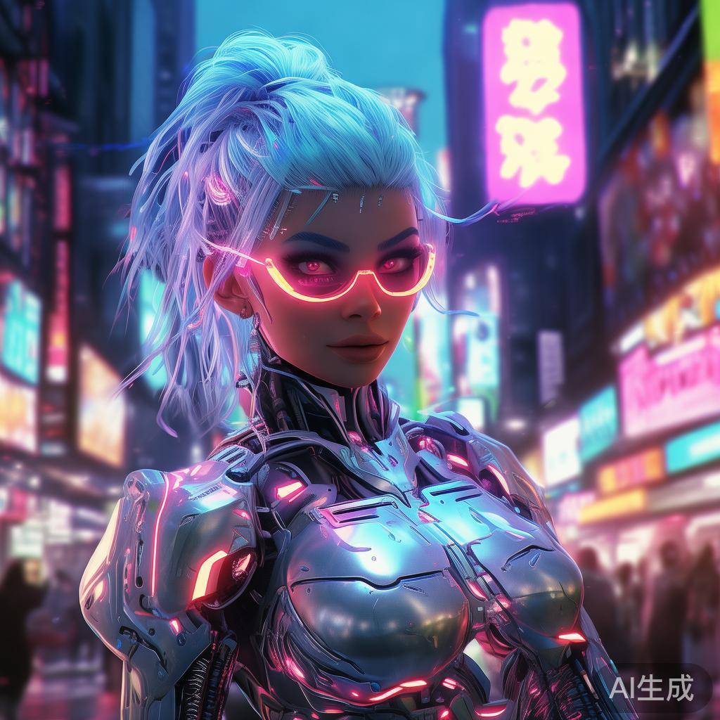 卡通赛博火线美女图片