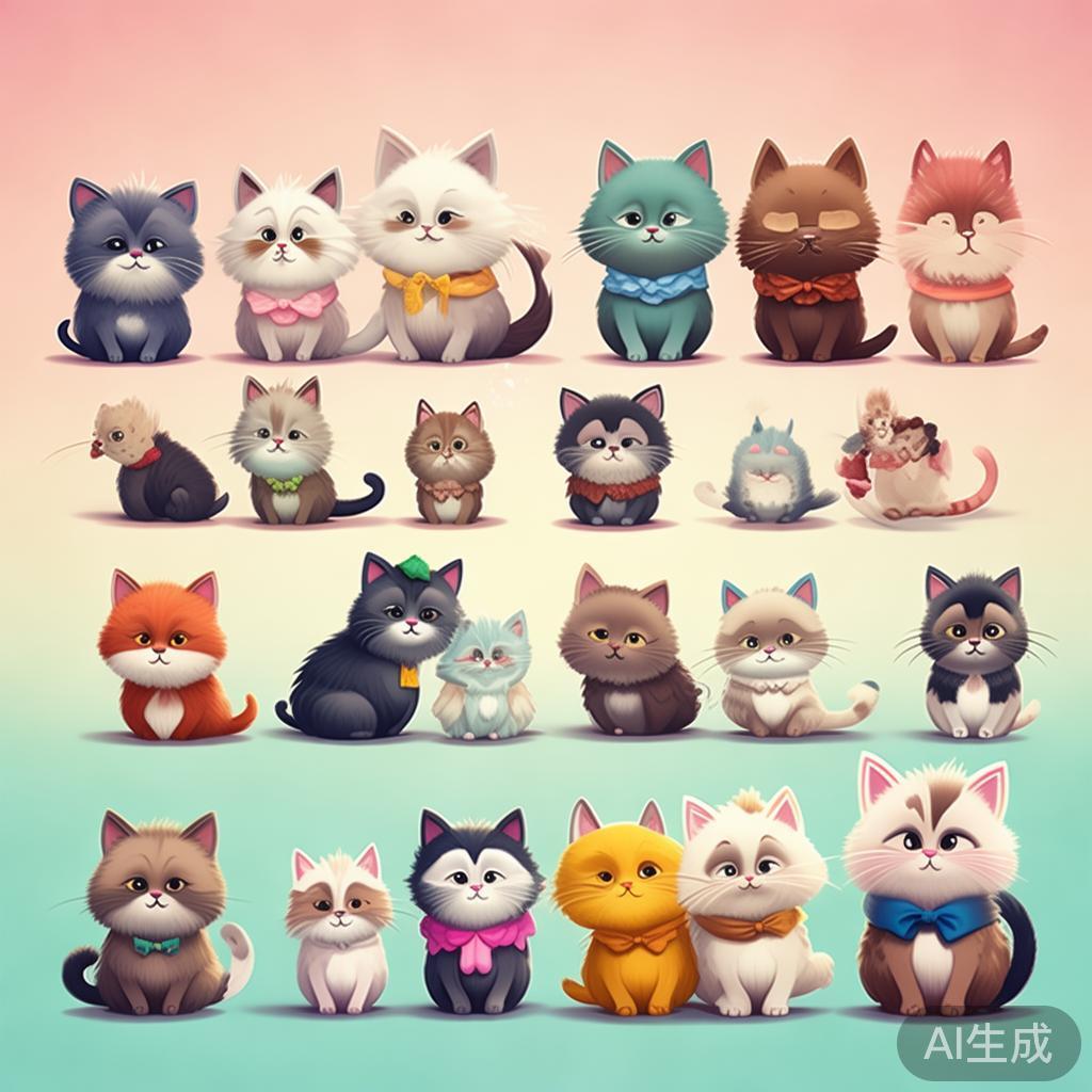卡通猫咪卖萌图片大全