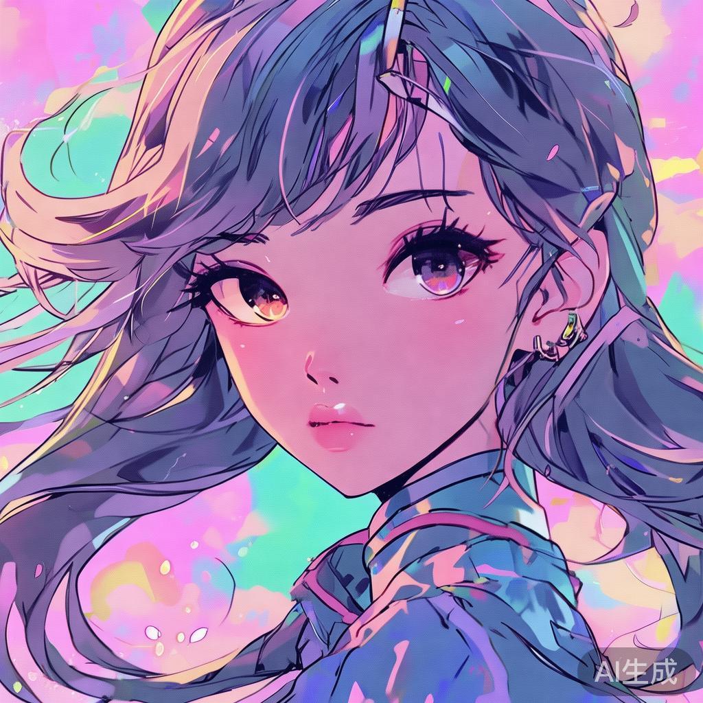 动漫风卡通美女头像图片