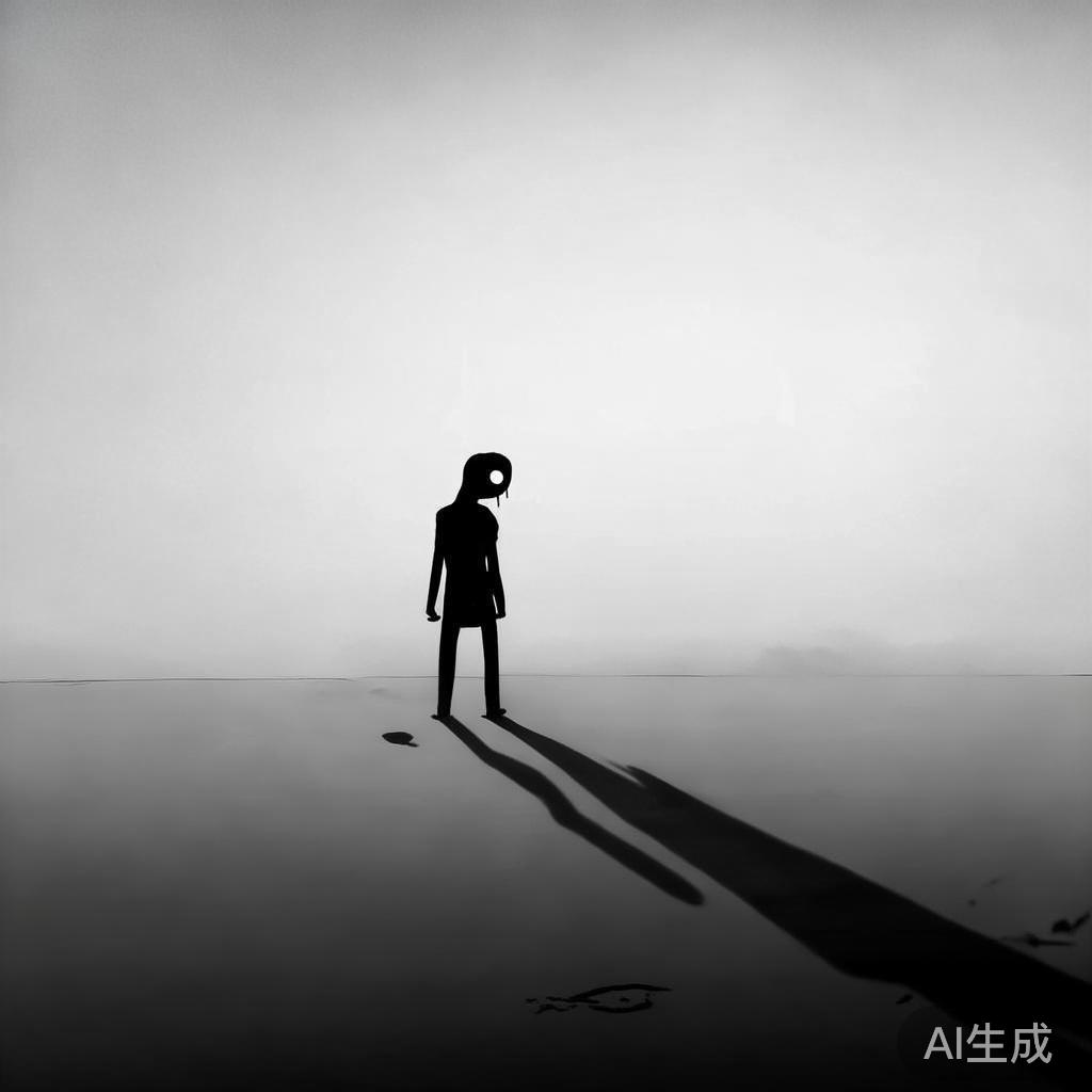 ps海报素材｜卡通伤感图片：孤影落寞