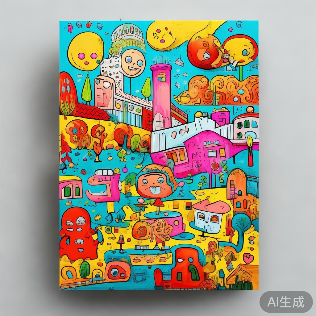 卡通素描手绘海报图片