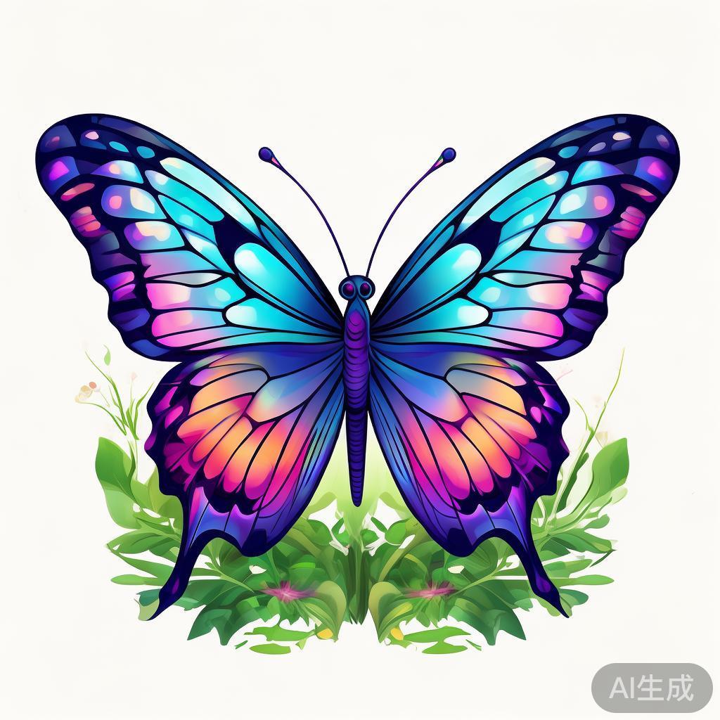 卡通素描蝴蝶图片