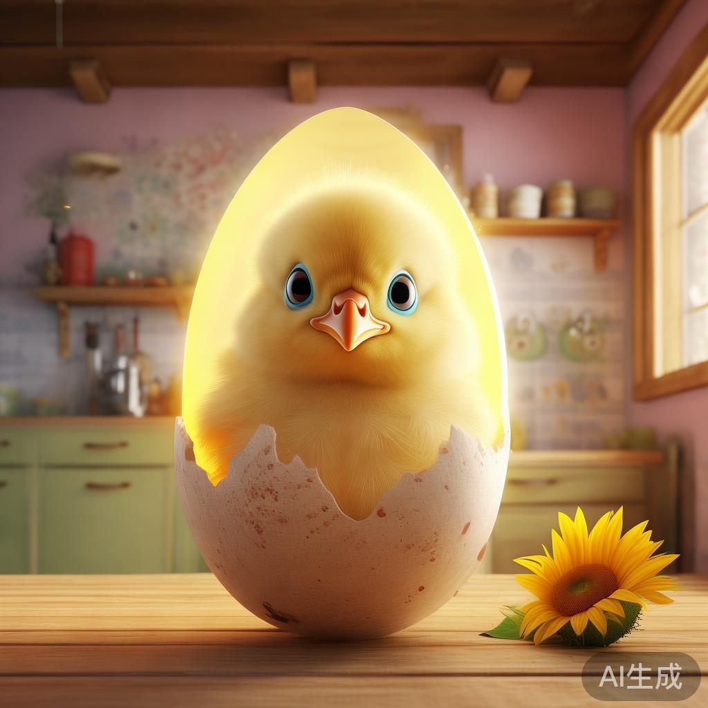 鸡蛋画画温馨可爱图片
