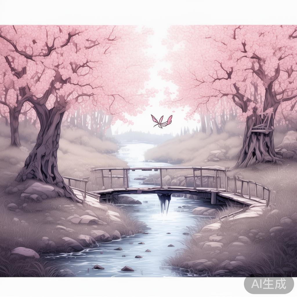 动漫唯美意境卡通素描图片