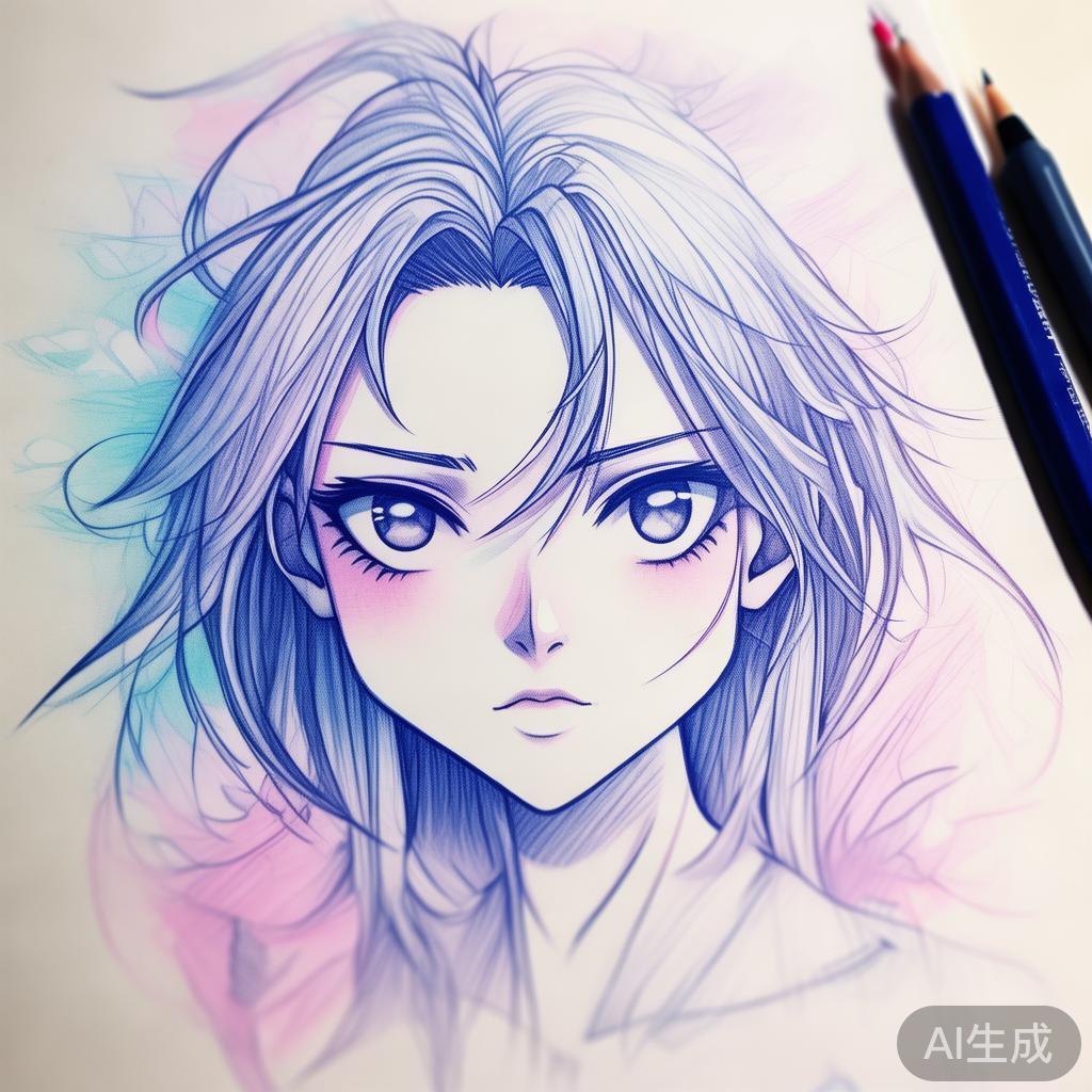 动漫人物素描图片