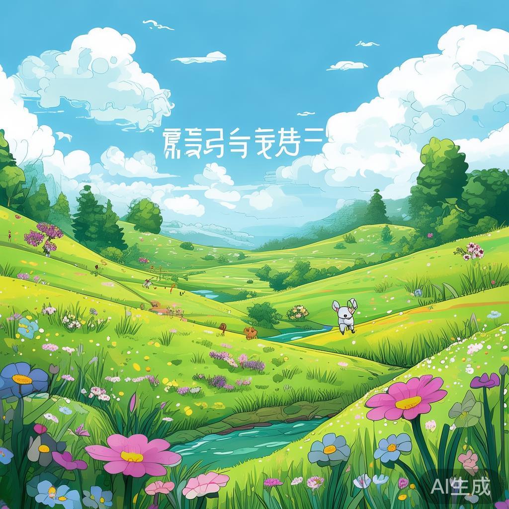 唯美卡通草原背景图片大全