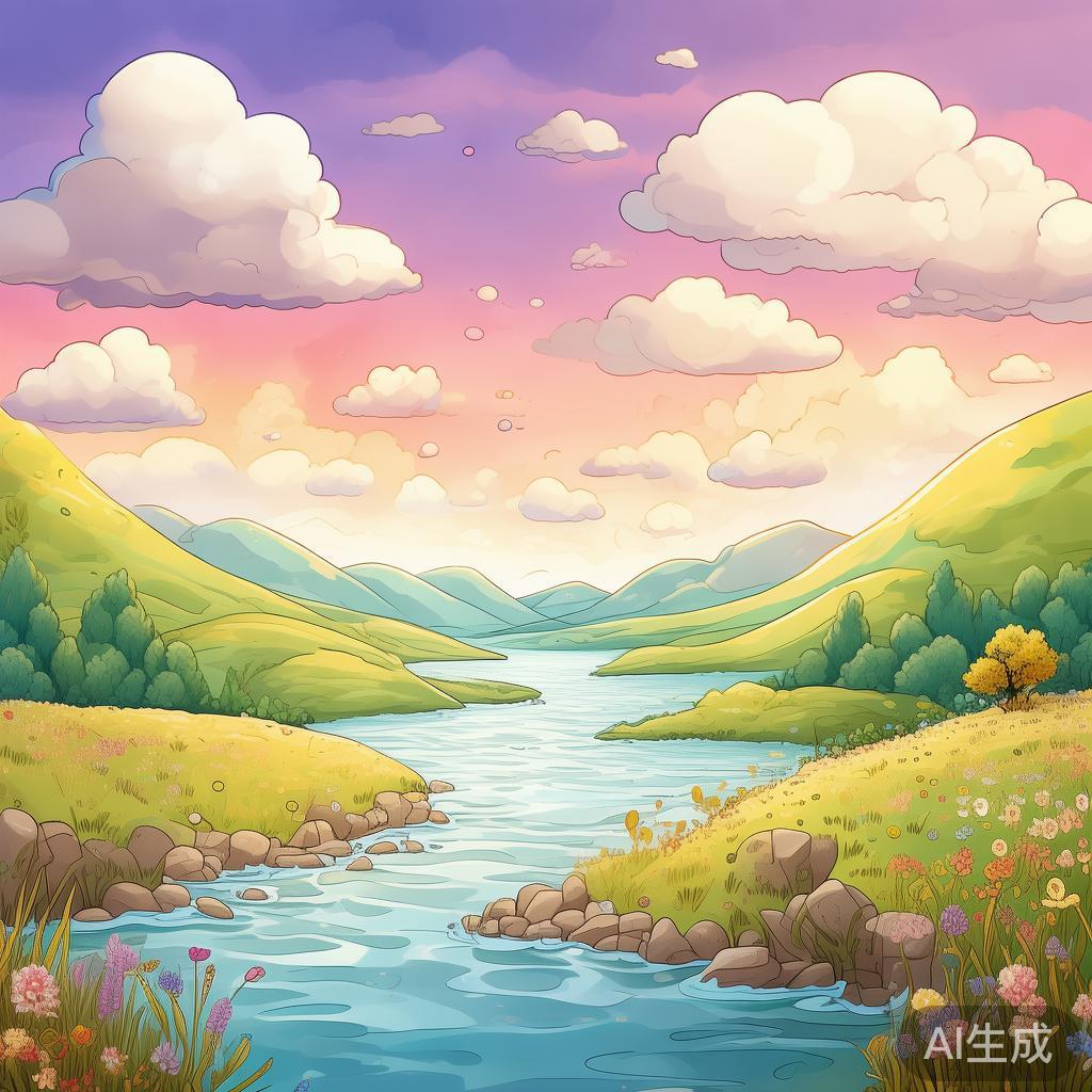 唯美卡通素描背景图片