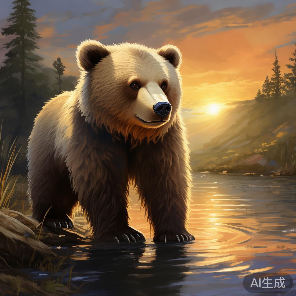 落单小熊的晚风 图片