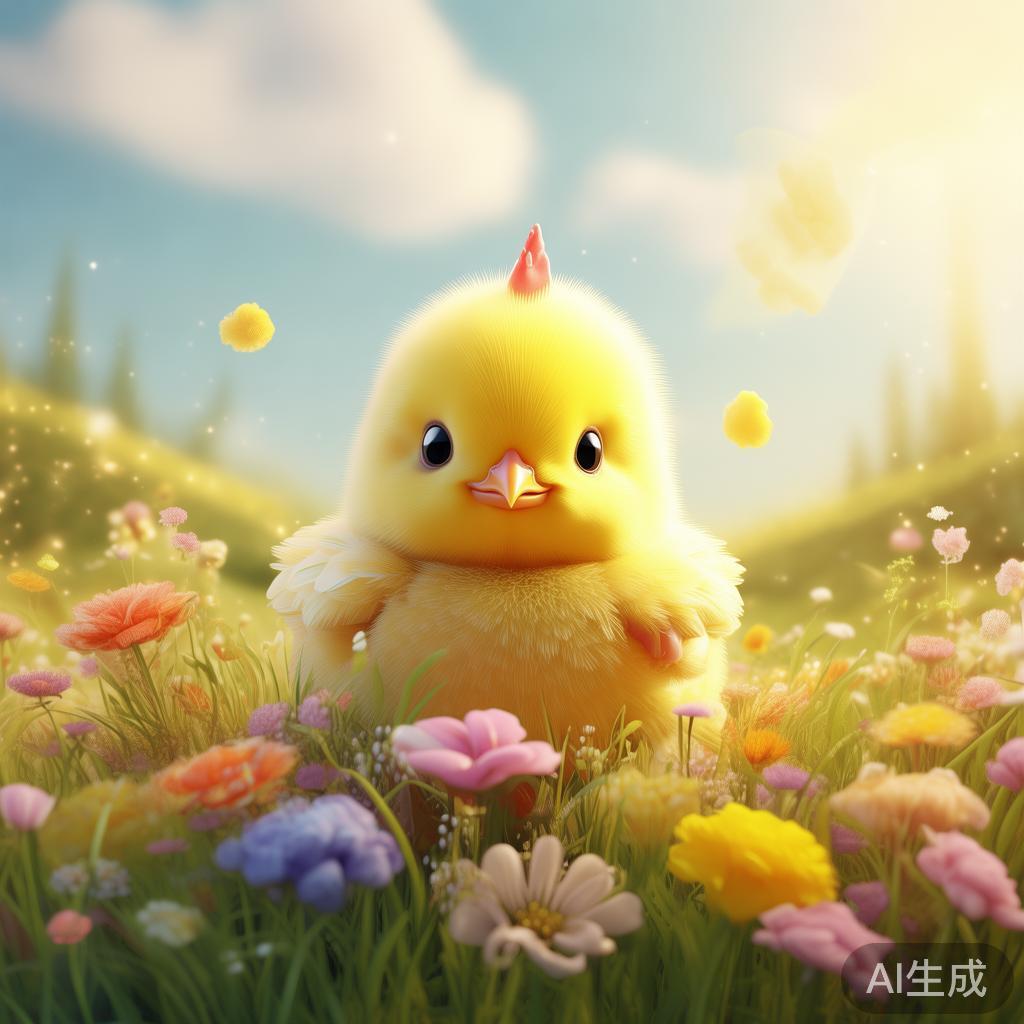 软萌小鸡卡通唯美图片