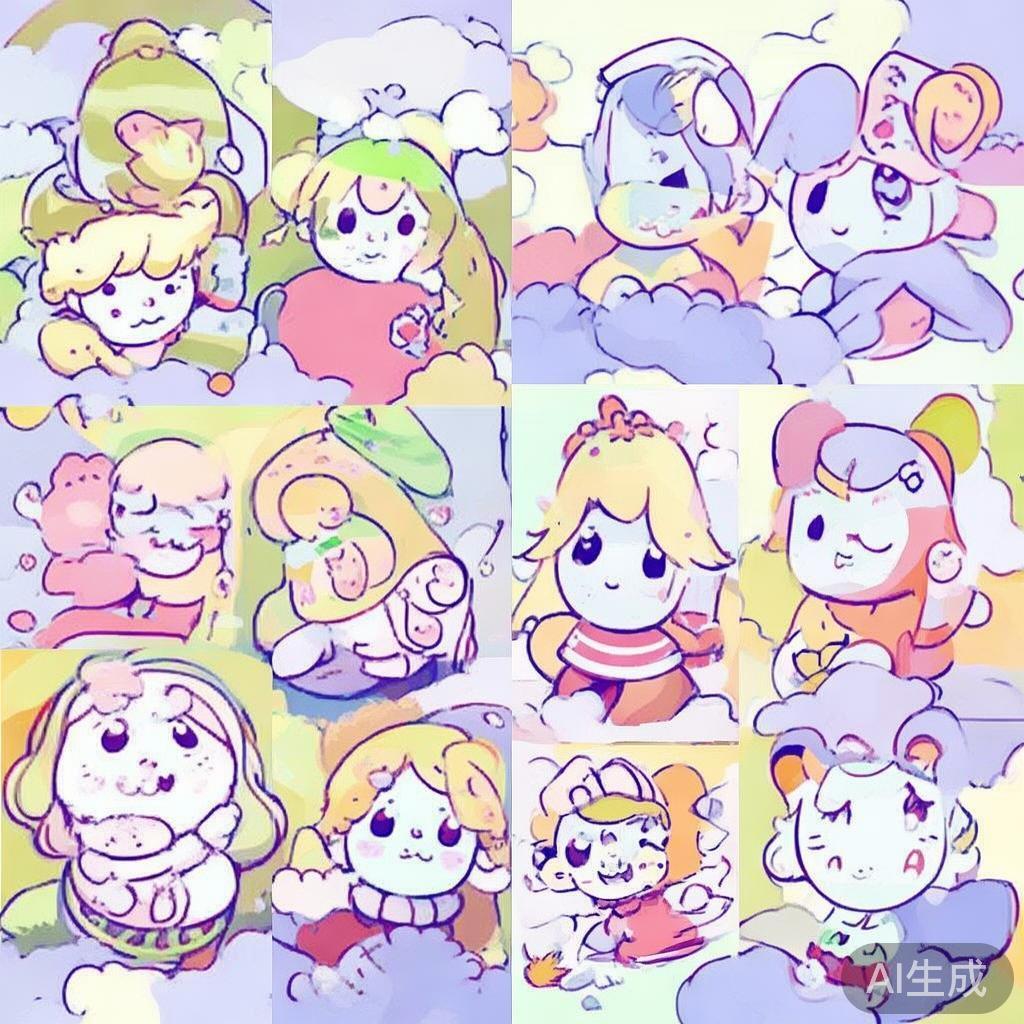 阿狸萌趣温馨简笔画图片大全