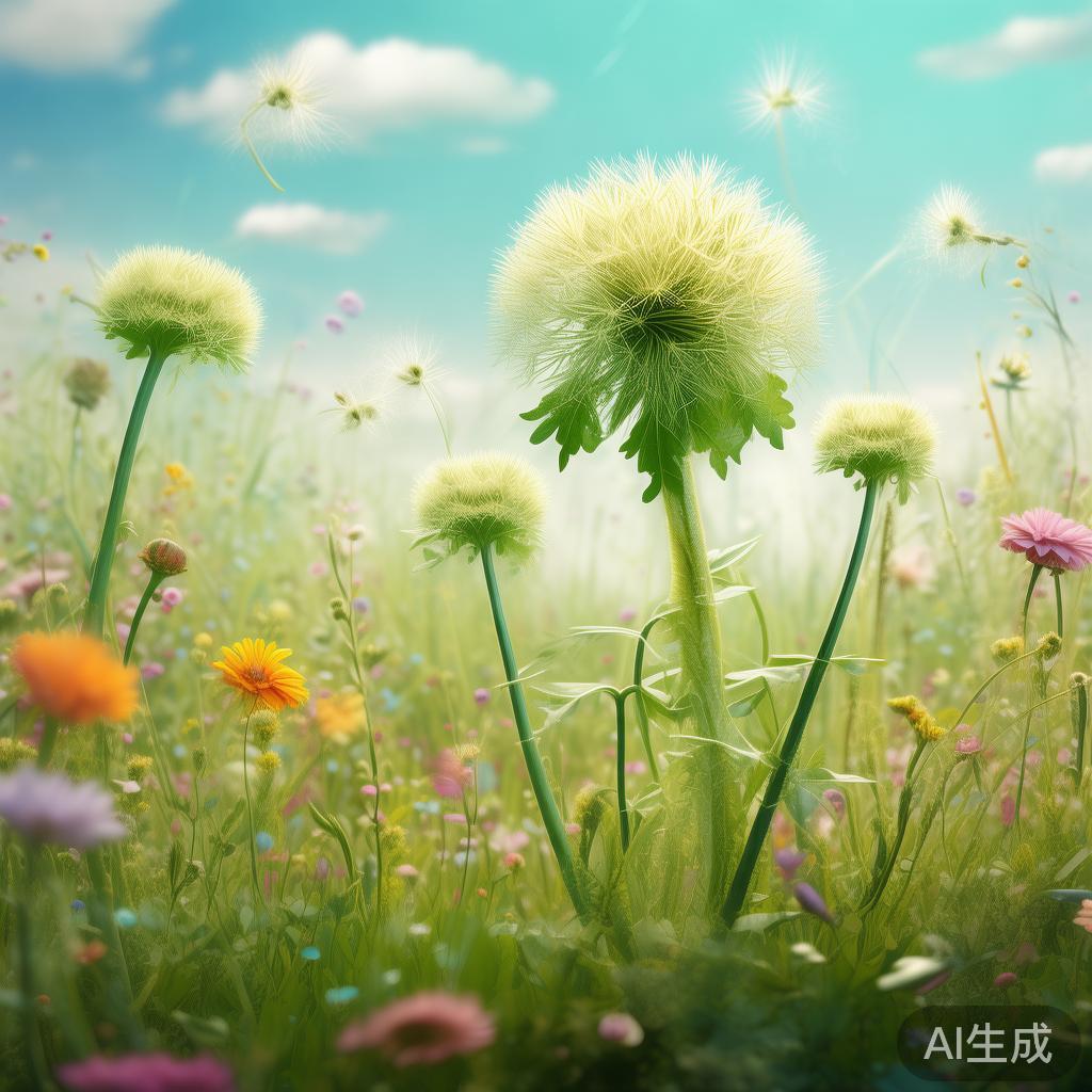 童话蒲公英小伞图片