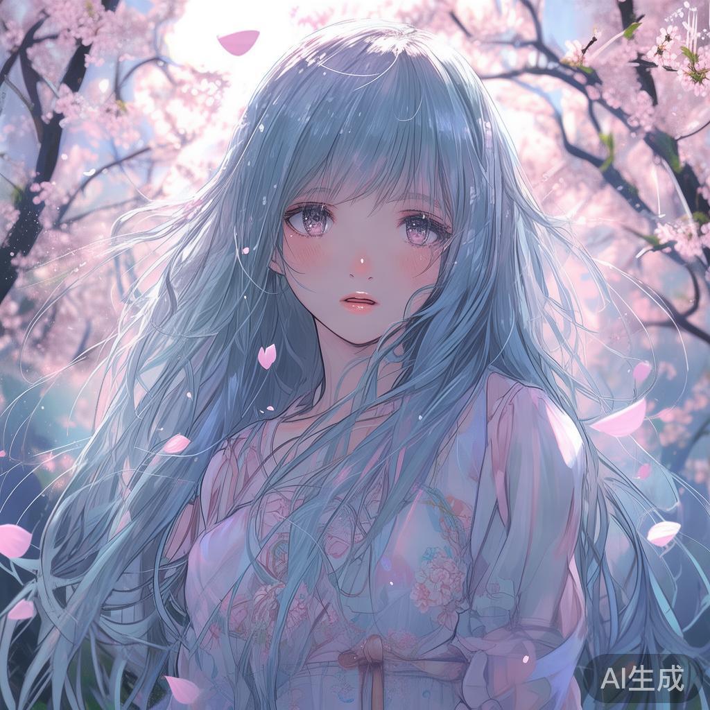 动漫唯美伤感少女图片