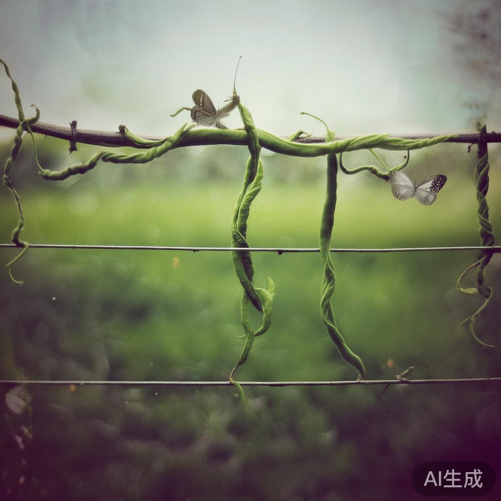 豇豆图片：孤单卷成思念线