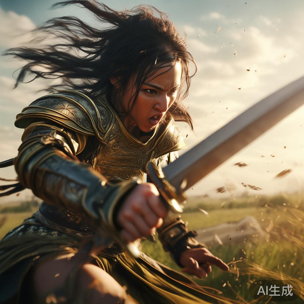 祁可欣60多刀斩击高清图片