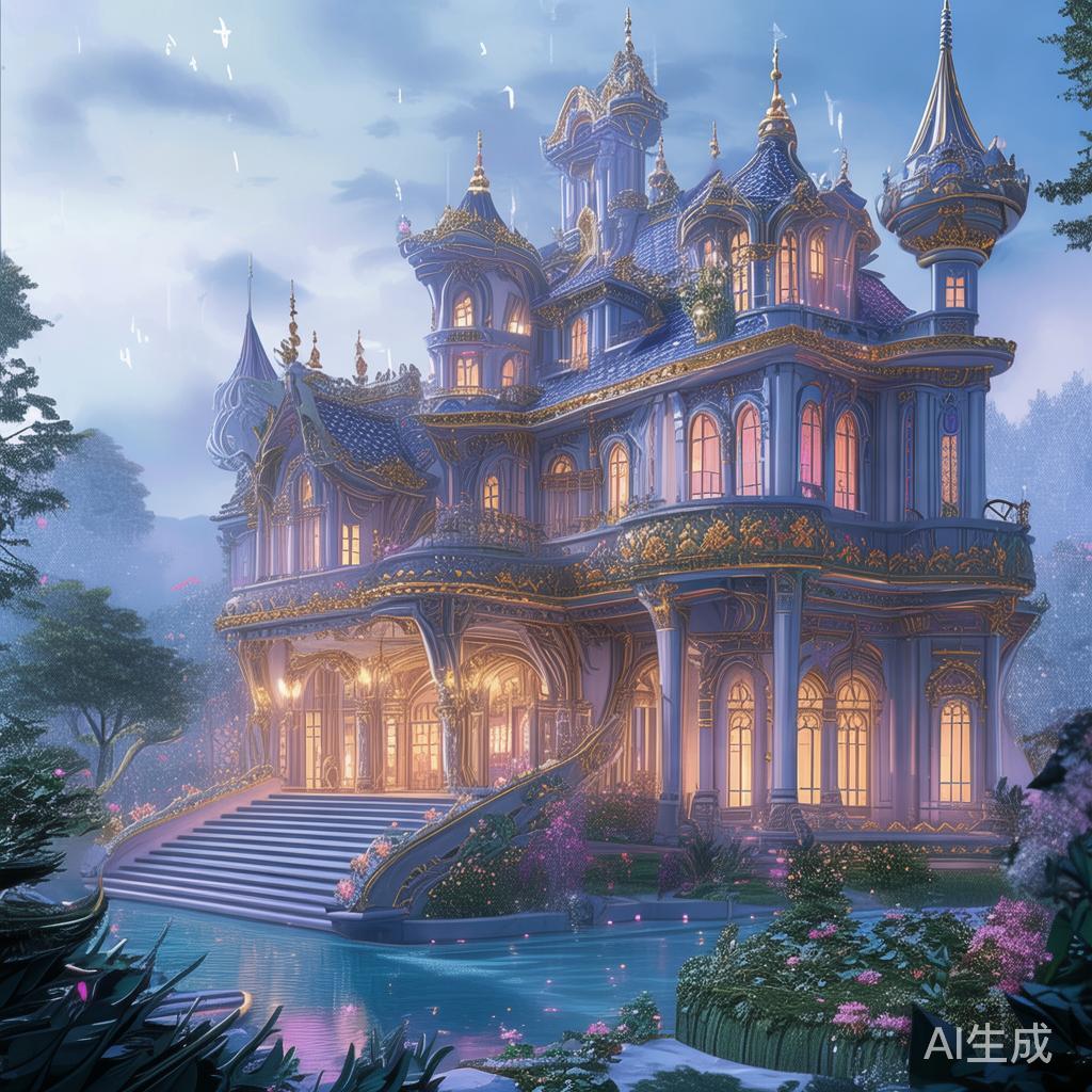 梦幻豪华别墅动漫图片