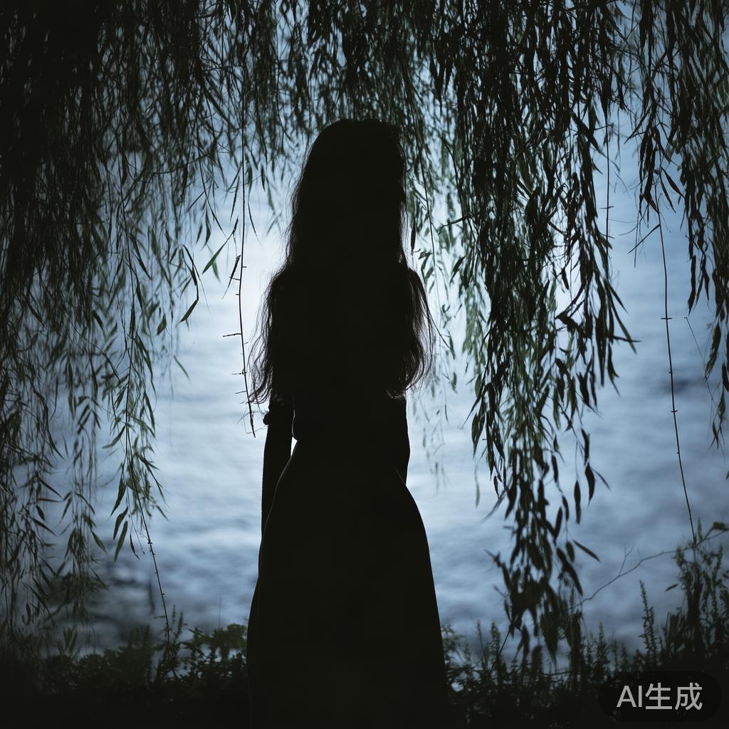 美女轻愁裸影图片