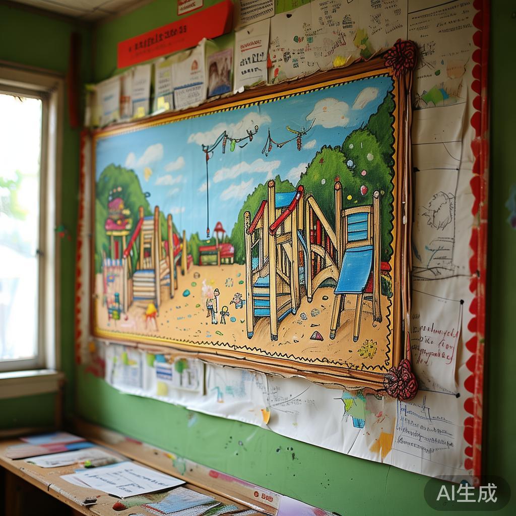 幼儿园手抄报图片：褪色小画独藏童忆