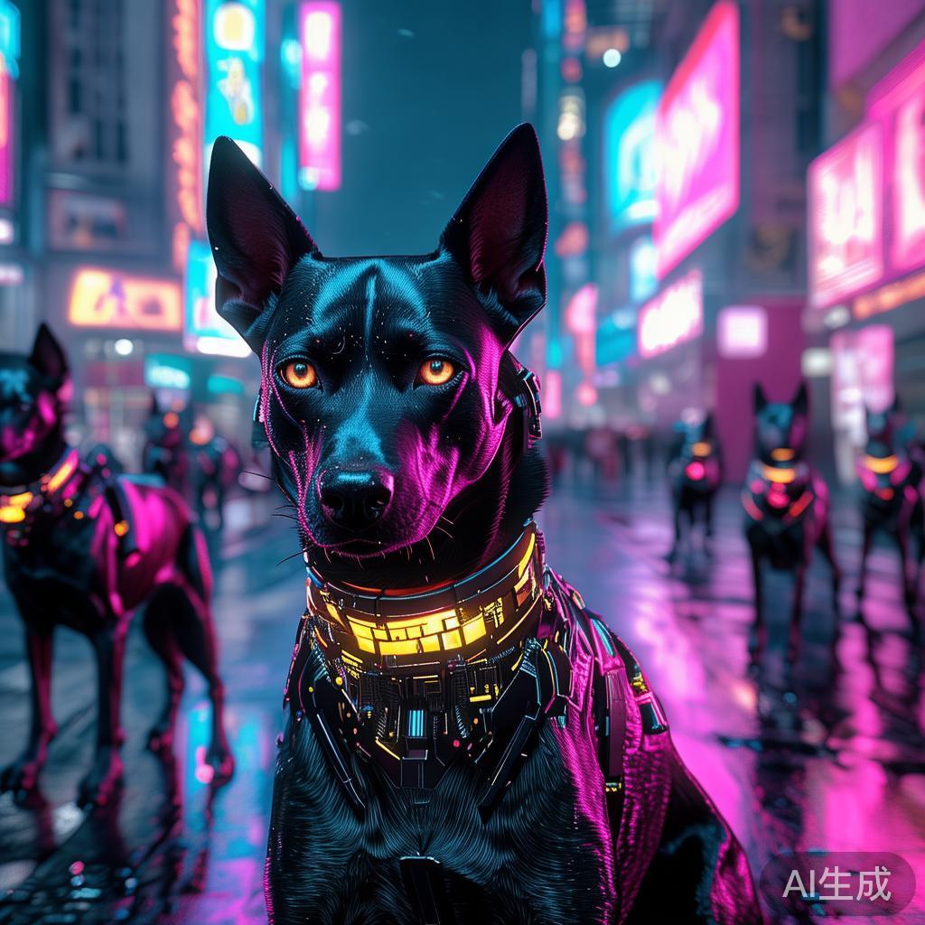 霓虹赛博宠物犬图片大全