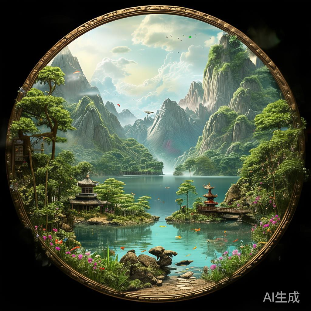 萌趣山水盆景图片小世界