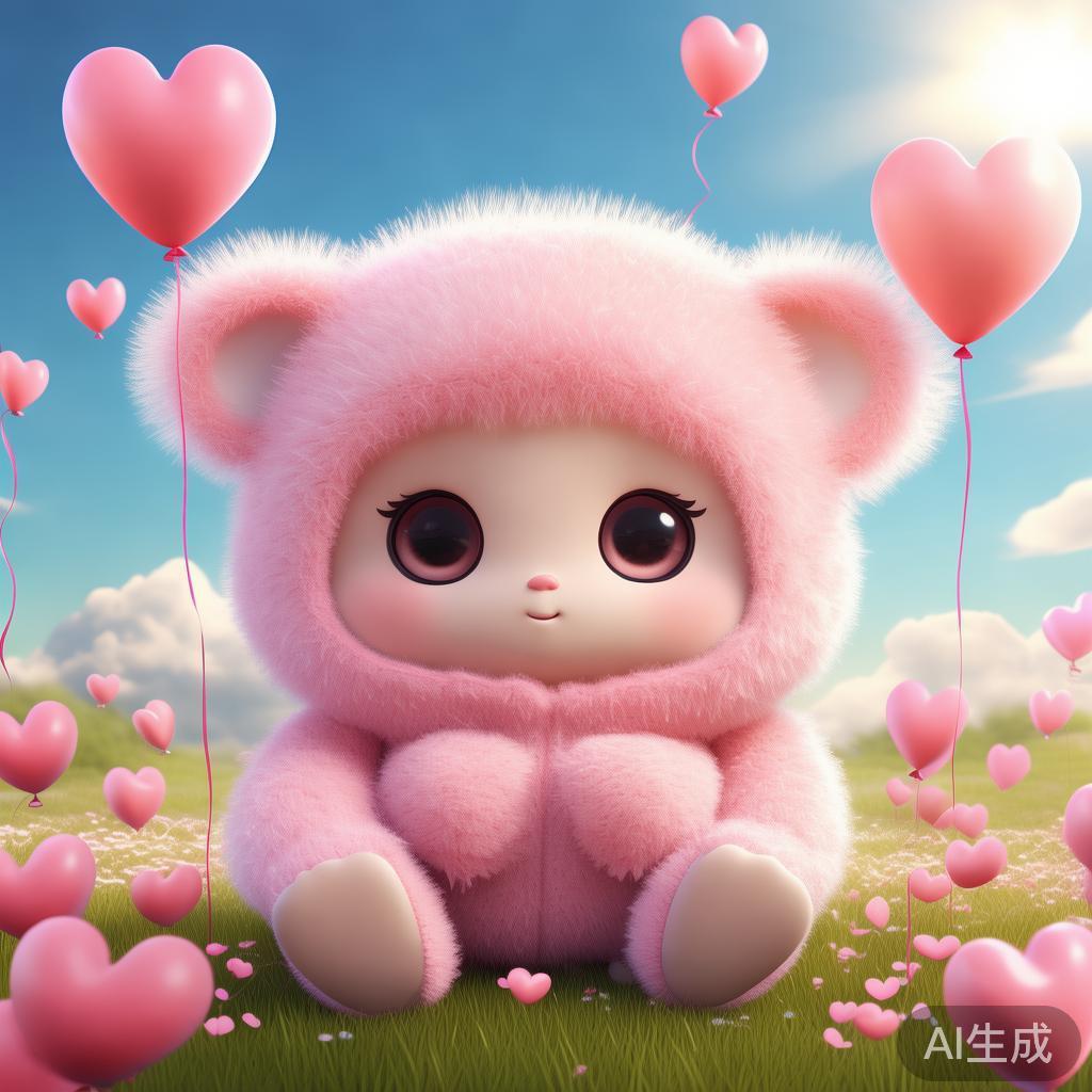 软萌爱心卡通图片