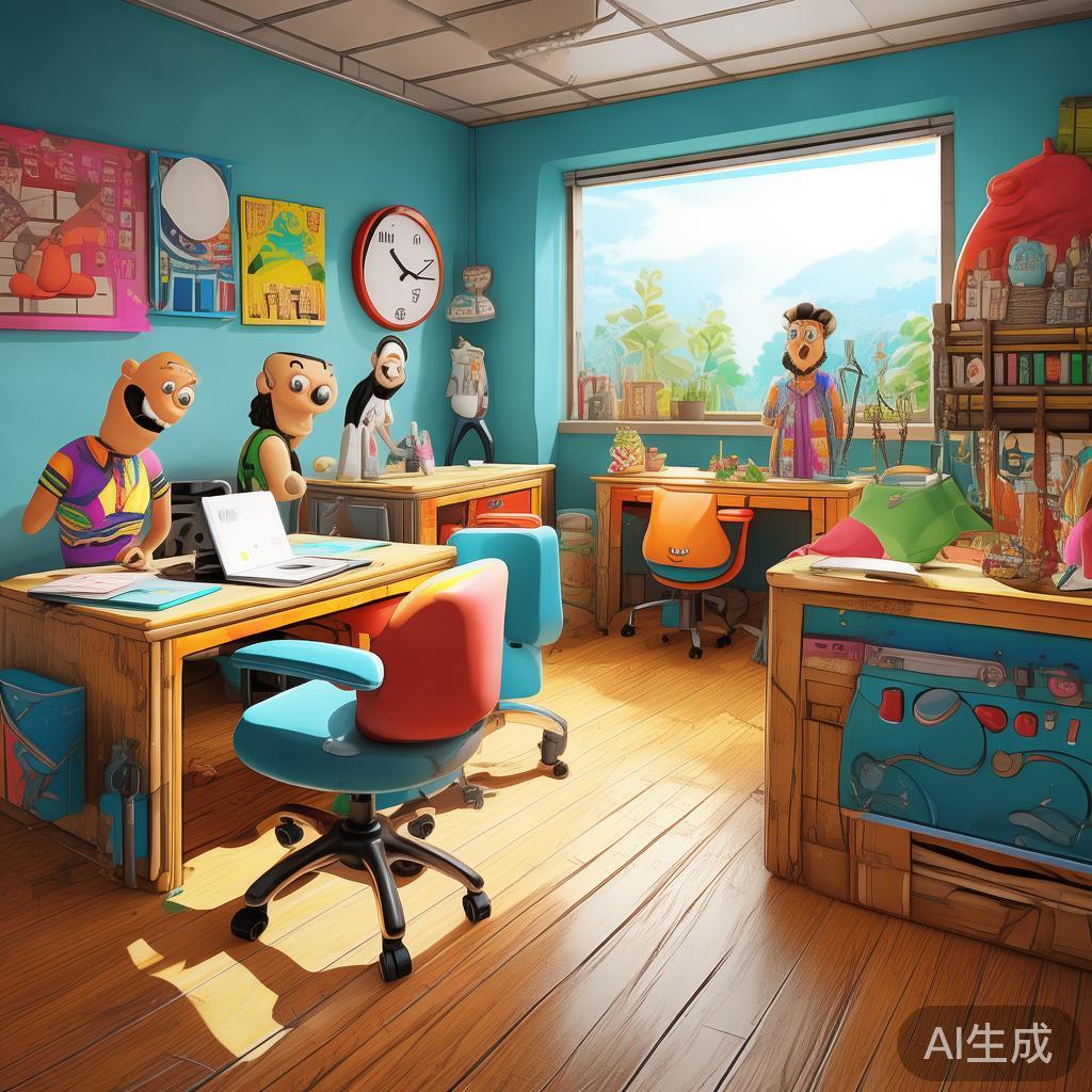 卡通素描办公室图片大全