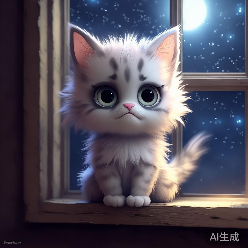 猫咪卡通最萌图片：落寞小影