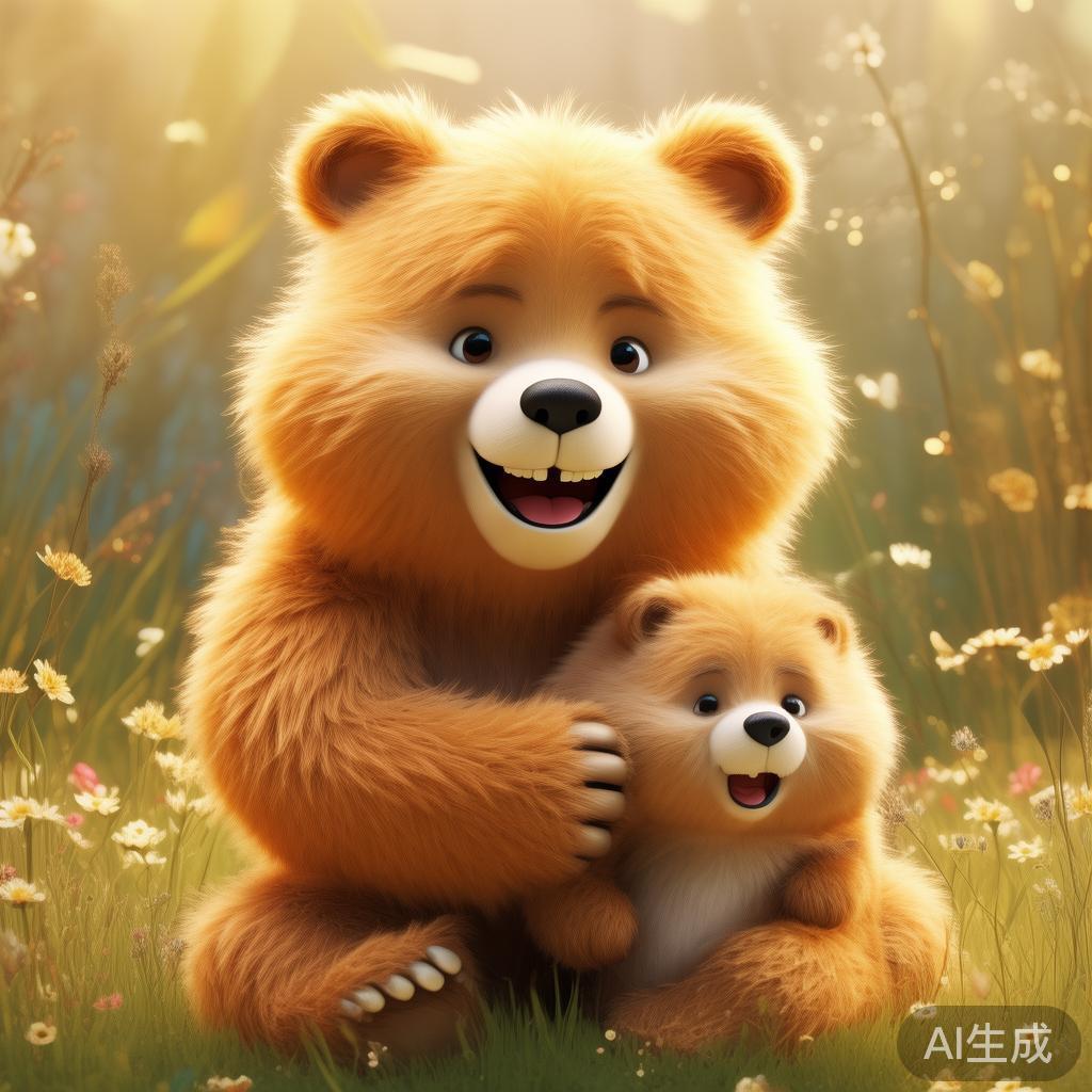 小熊抱抱动画图片